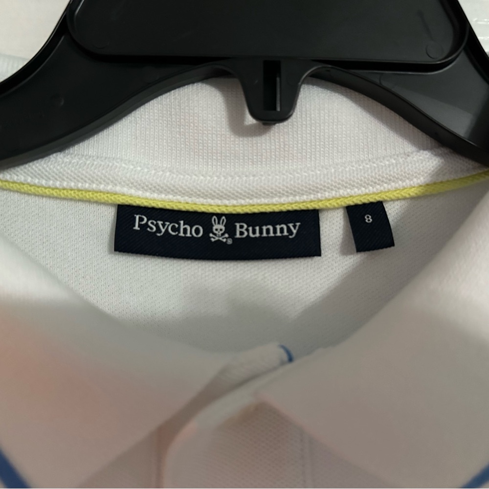 Psycho Bunny Men's White Lenox Logo Pique Short Sleeve Polo Shirt Size XXL (8) - Picture 3 of 7